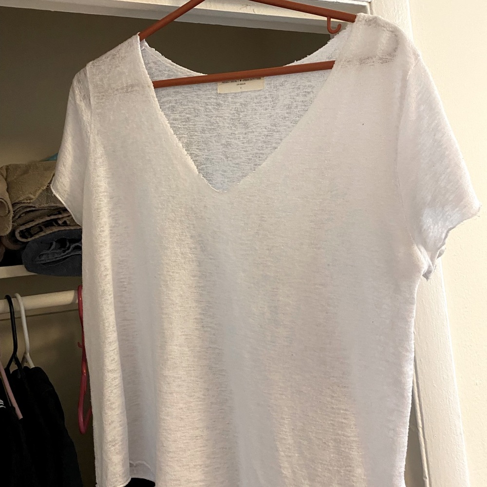 Urban outfitters project social T v neck top white